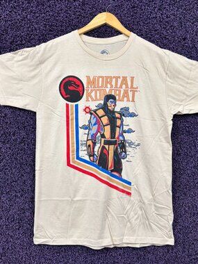 Mortal Kombat 8-bit Scorpion Round One Fight Promo T-Shirt L